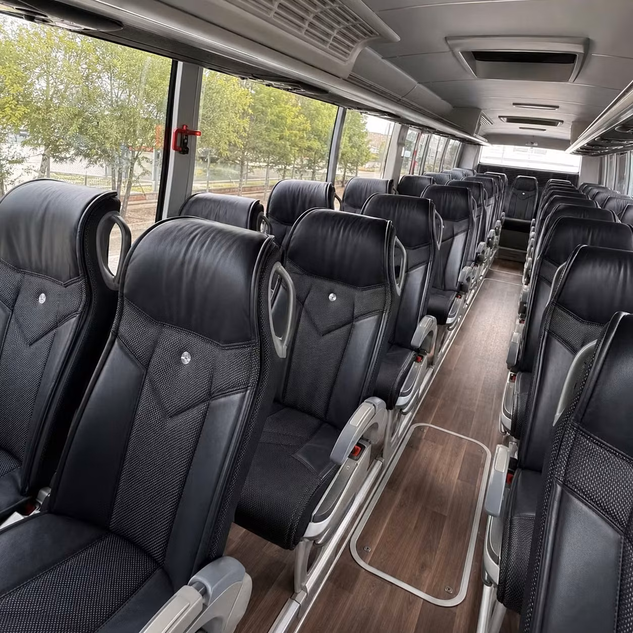 denton charter bus rental interior